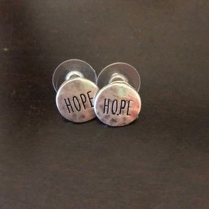 Francesca’s Silver “Hope” studs